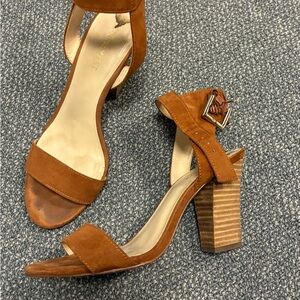 Elegant Brown Heeled Sandals
